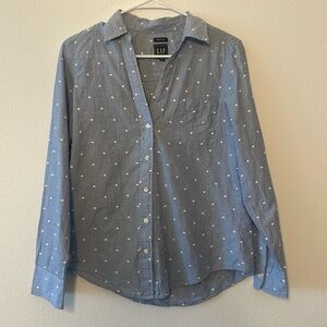 Gap Polka Dot Button Up Shirt